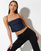 Afbeelding van Rosta Crop Top in Denim Blue Chambray