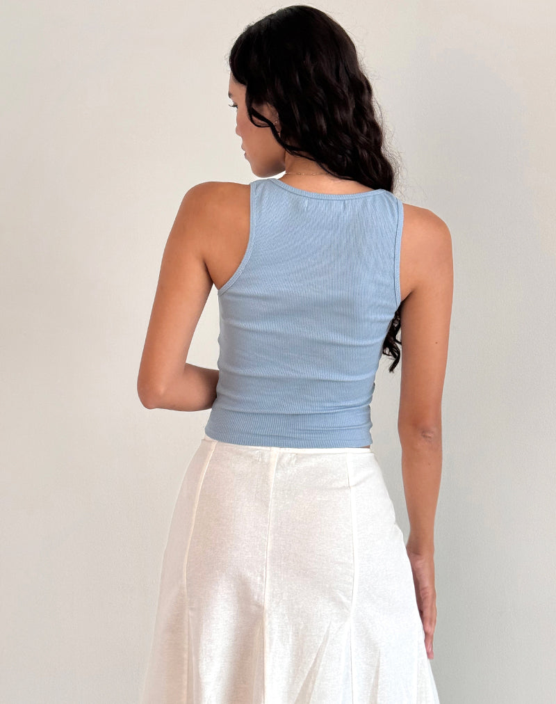 Afbeelding van Roxe Geribd Vest Top in Nantucket Blue