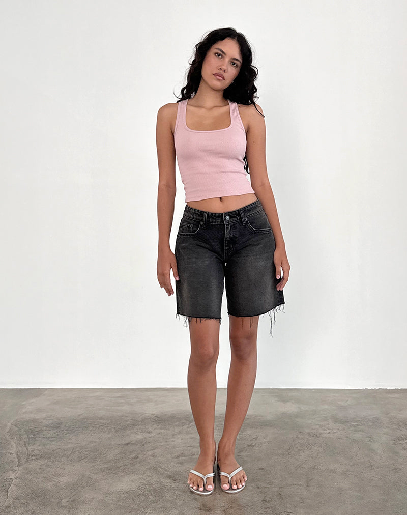 Afbeelding van Roxe Geribd Vest Top in Roze Lady