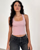 Afbeelding van Roxe Geribd Vest Top in Roze Lady