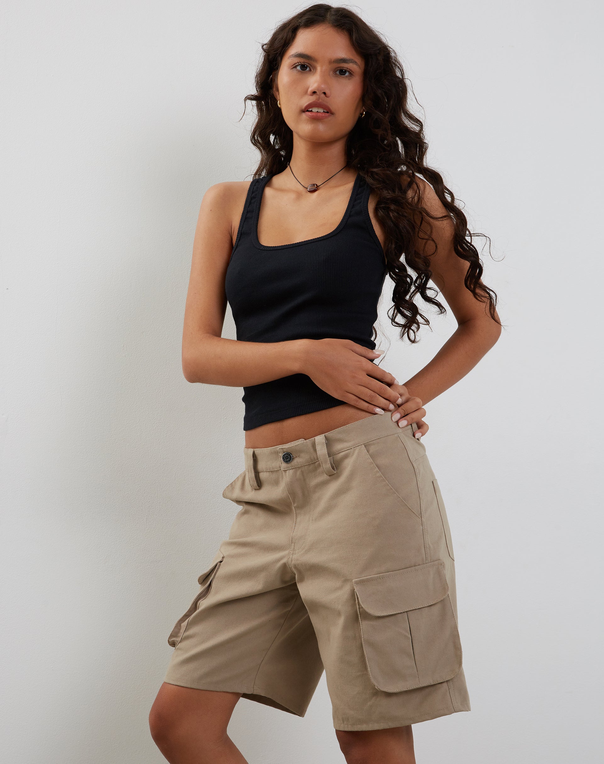 Afbeelding van Saito Longline Cargo Short in Steen