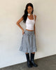 Afbeelding van Kasya Frill Hem Midi Wrap Rok in Brandy Check