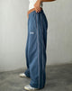 Afbeelding van Benton Wijde Been Jogger in Blauw met 'M' Borduring