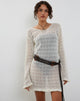 Afbeelding van Rue Mini Knit Jurk in Ivoor