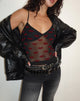 Afbeelding van Rumaysa Cami Top in Lips Flock Zwart