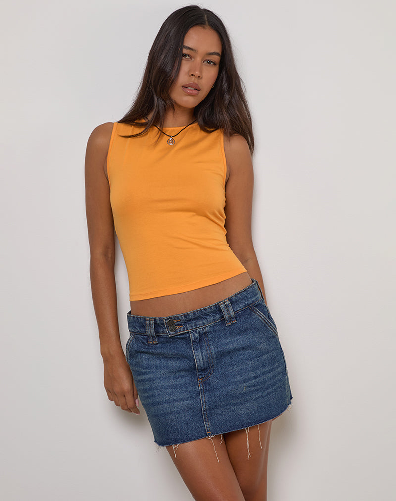 Afbeelding van Runaba Rugloze Tank Top in Verbleekt Oranje