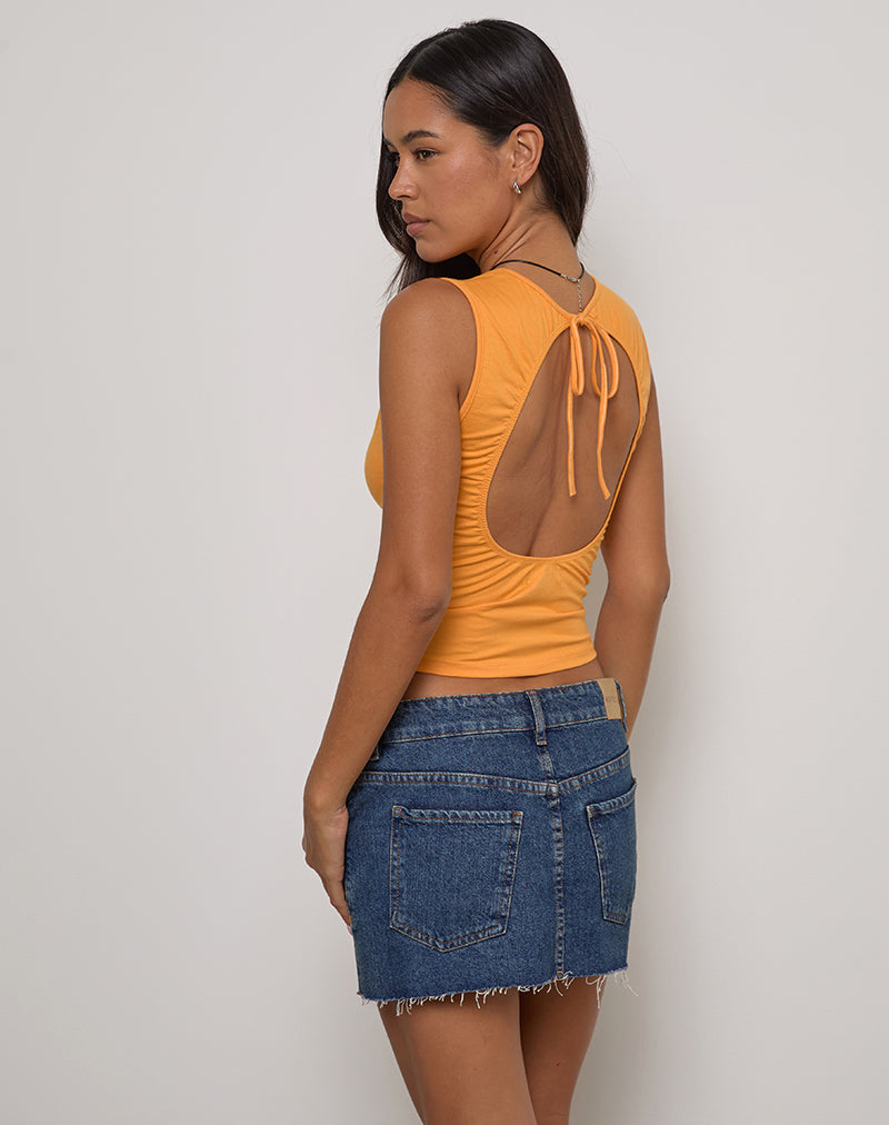 Afbeelding van Runaba Rugloze Tank Top in Verbleekt Oranje