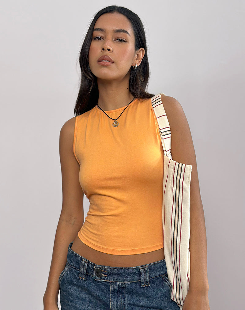 Afbeelding van Runaba Rugloze Tank Top in Verbleekt Oranje