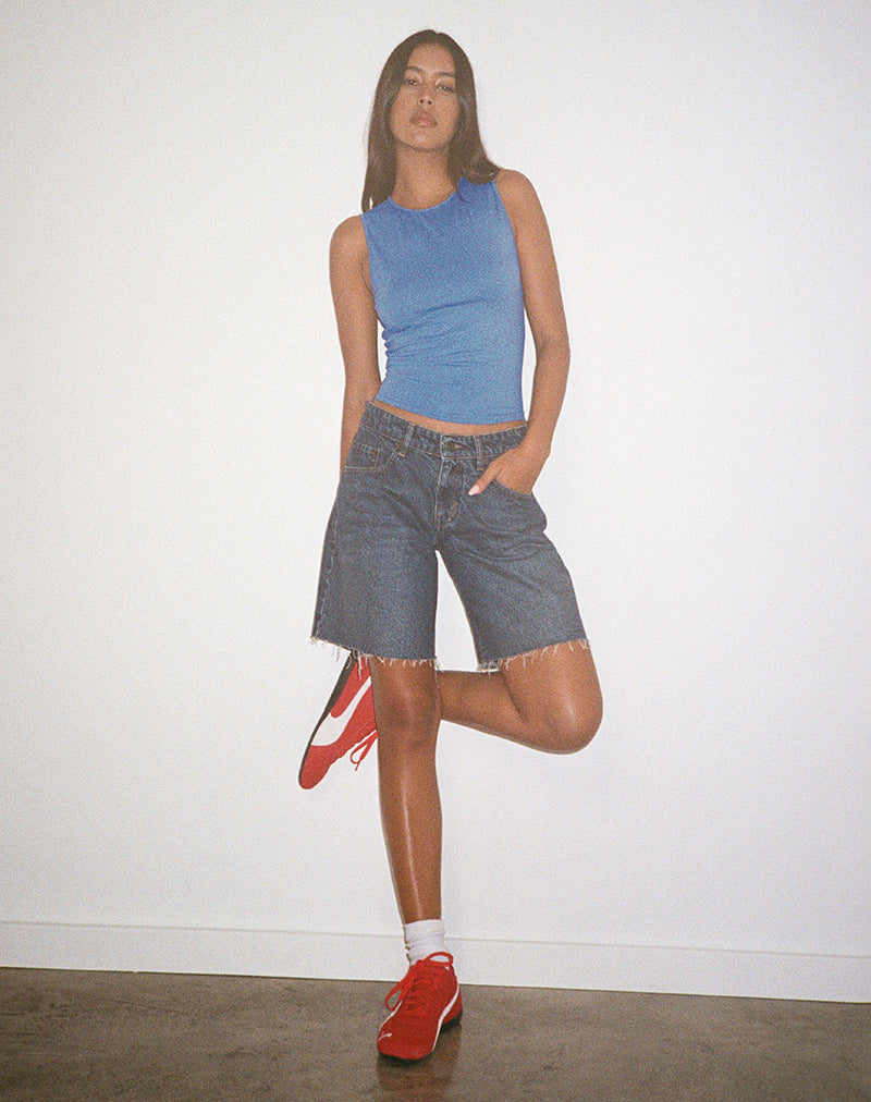 Afbeelding van Runaba Rugloze Tanktop in Ibiza Blauw