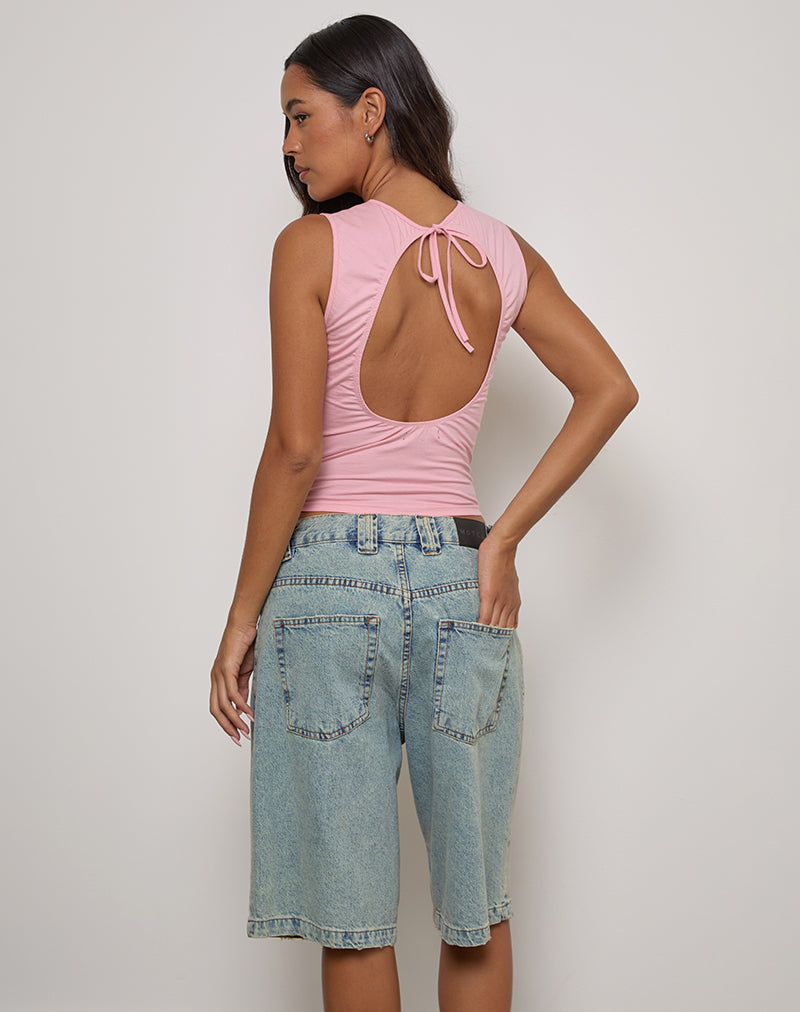 Runaba rugloze tanktop in balletroze streep