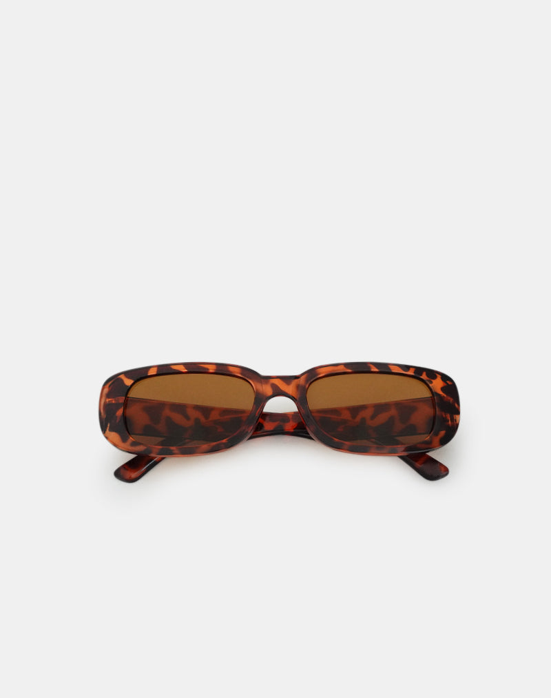 Rustina Zonnebril in Opaque Tortoise Shell