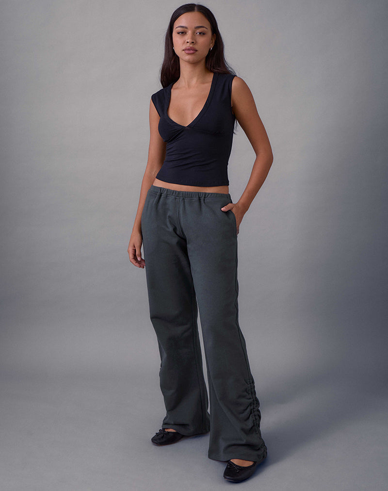 Rylan Ruched Jogger in Beluga Grey