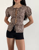 Afbeelding van Ryota Blouse met Stropdas in Luipaard Sandstorm