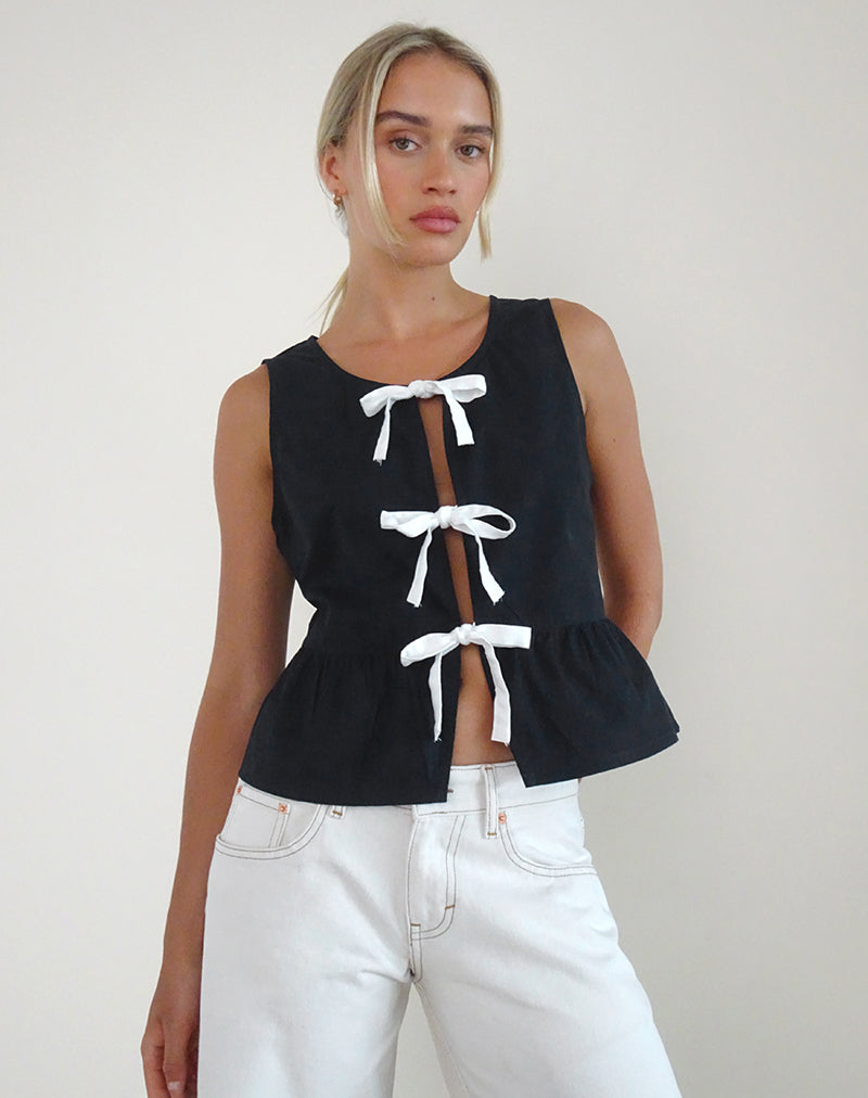 Afbeelding van Ryoti Top in Tapschoen met Off White Strikken