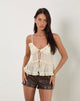 Afbeelding van Raeya Cami Top met Stropdas in Chiffon Crème