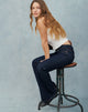Afbeelding van Rigid Low Rise Flare Jeans In Indigo