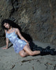 Afbeelding van Sabit Mesh Mini Dress in bedrukt parelmoer Shell