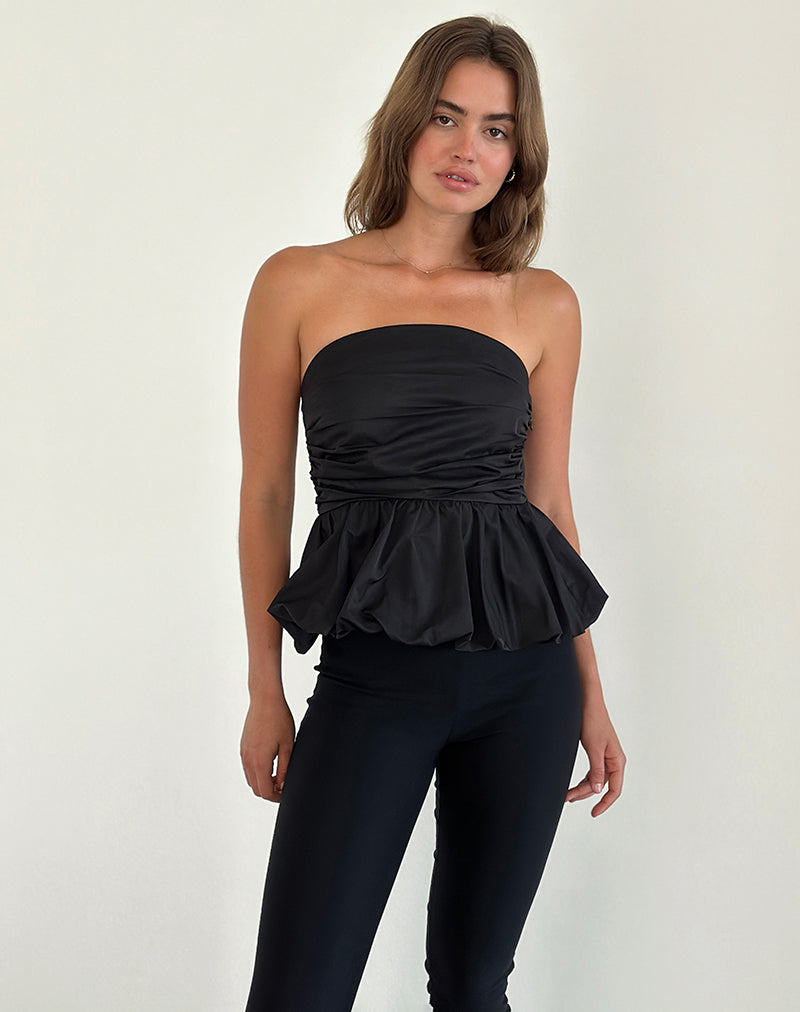 Afbeelding van Sabita Puffball Bandeau Top in Zwart