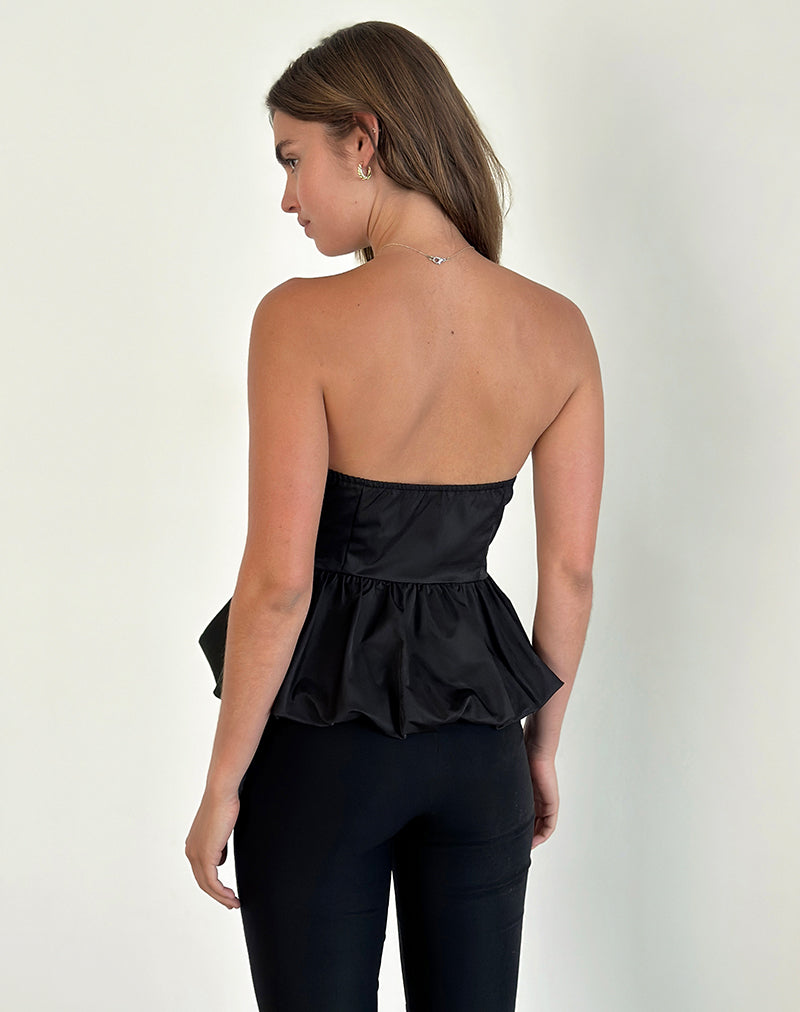 Afbeelding van Sabita Puffball Bandeau Top in Zwart