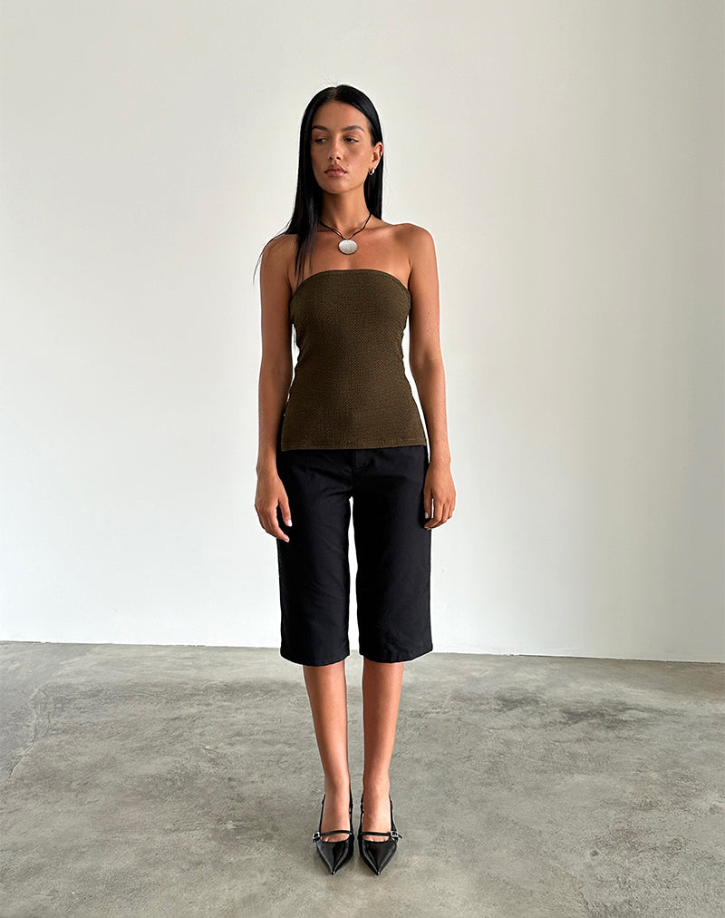 Afbeelding van Sadi Tube Top in Gestructureerde Chocolade