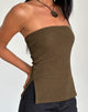 Afbeelding van Sadi Tube Top in Gestructureerde Chocolade