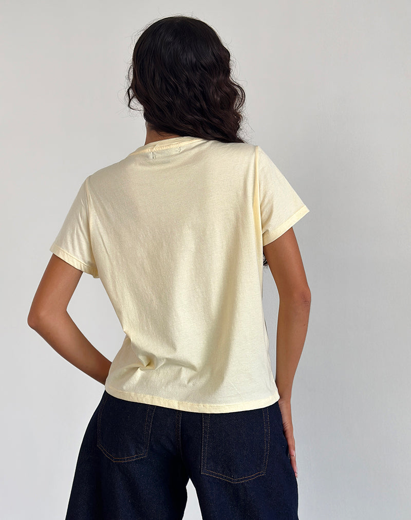 Afbeelding van Saki T-shirt in Buttermilk met Better Together Slogan