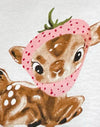 Wit met babyhertenprint