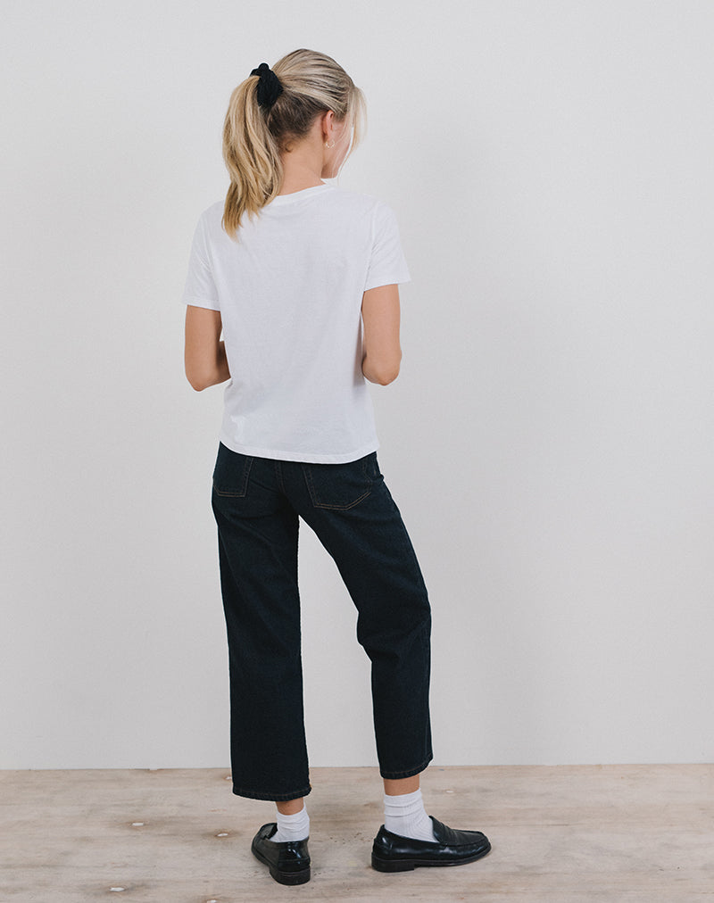 Afbeelding van Saki T-shirt in wit hert met sjaal