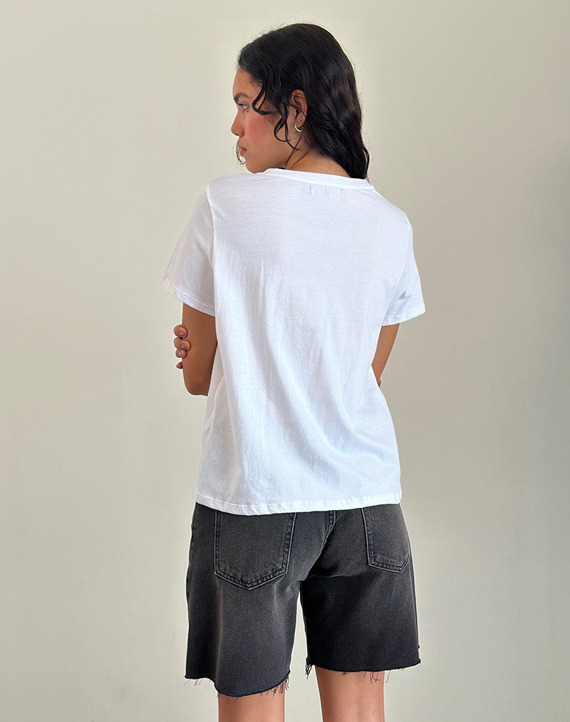 Afbeelding van Saki T-shirt in wit vijg