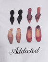 Wit met Shoe Addicted-opdruk