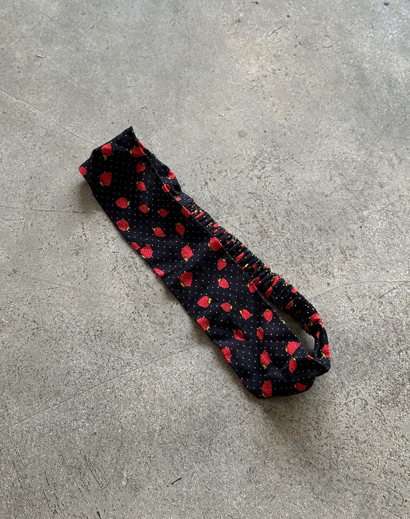 Afbeelding van Sala Hoofdband in Aardbei Polka Zwart