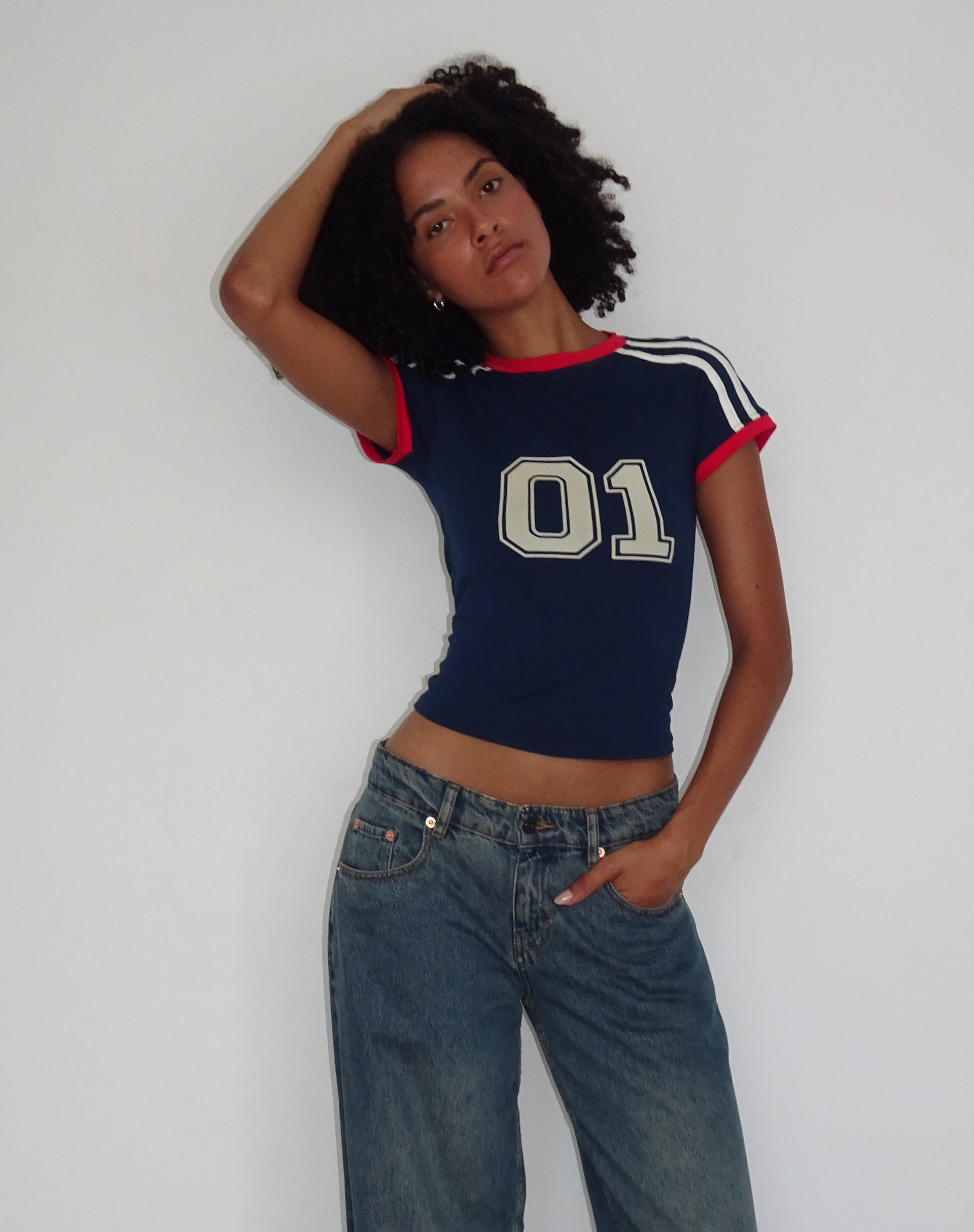 Afbeelding van Salda Sports Fitted Tee in Navy
