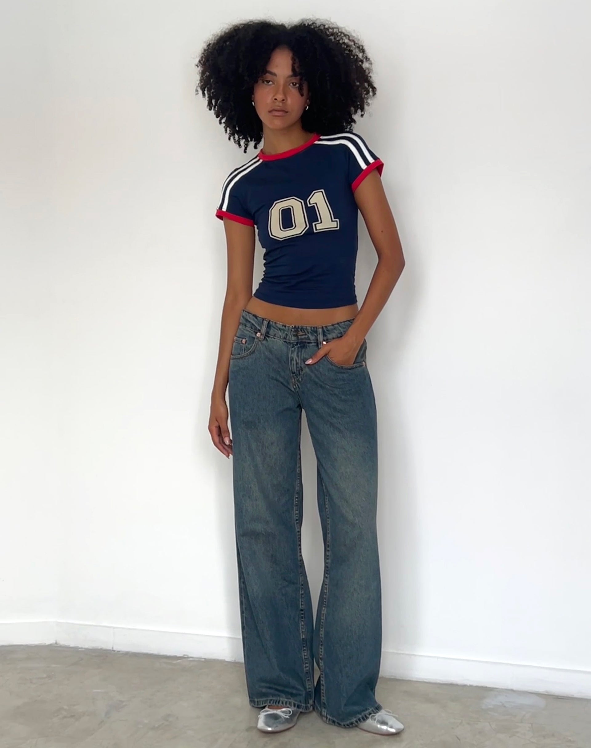 Afbeelding van Salda Sports Fitted Tee in Navy