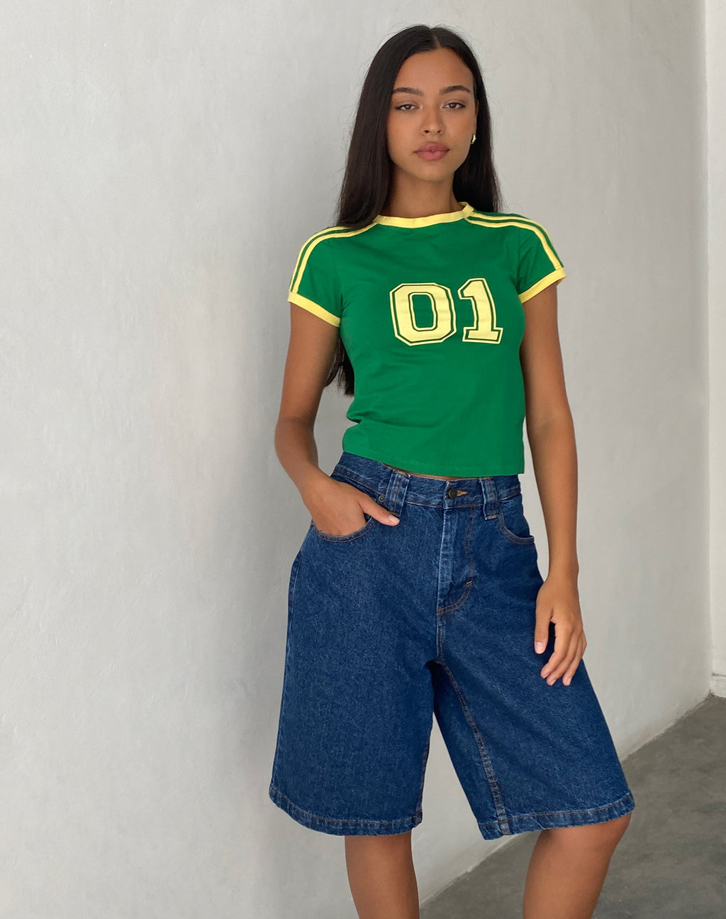 Salda Sporty Fitted T-shirt in Groen