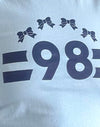 Nantucket Blue met marinebies en '98' embleem