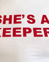 Wit met She's a Keeper Tango Red Binding