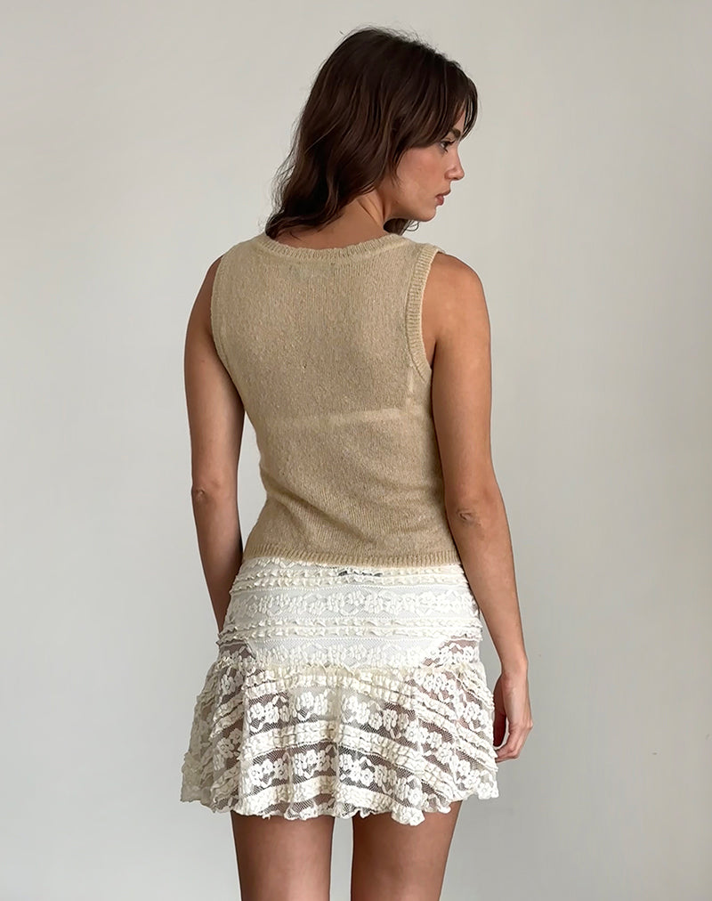 Afbeelding van Salisha Tank Top in Natuurlijke Sheer Knit