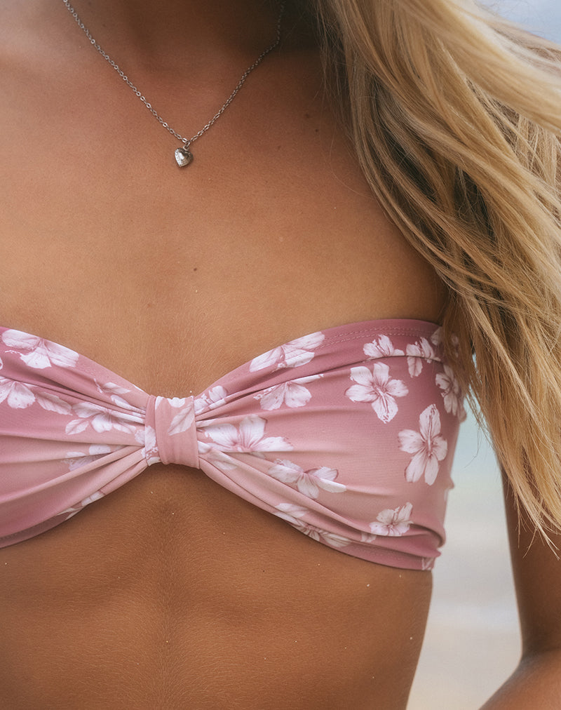 Samara Bikinitop in Hibiscus Bloemen
