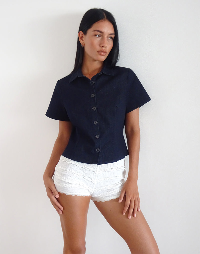 Samas Shirt in donker indigo