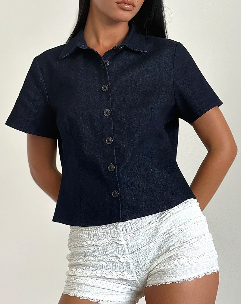 Samas Shirt in donker indigo
