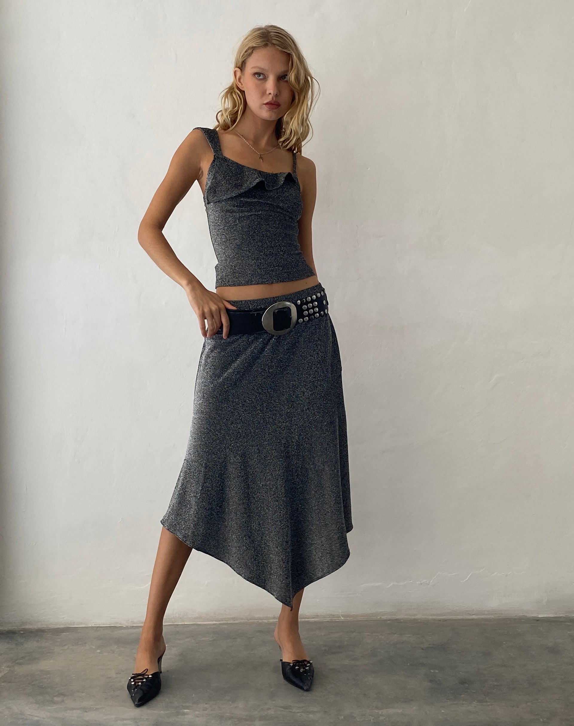 Afbeelding van Sambu Cami Top in Black Shimmer