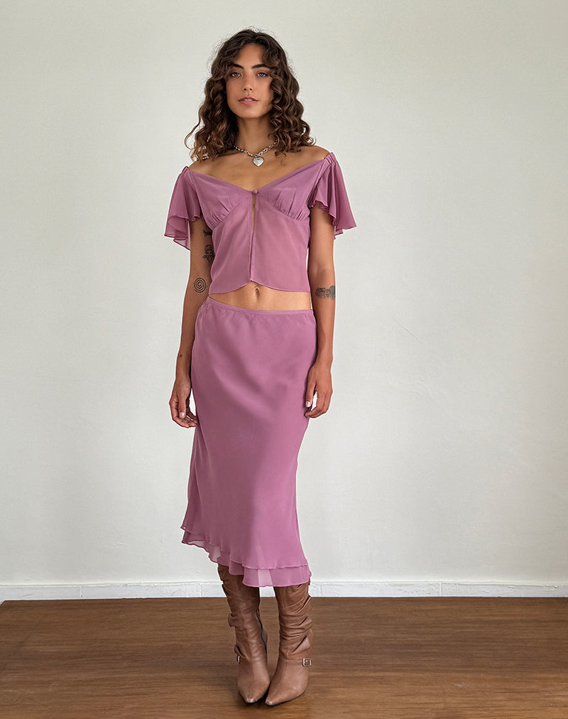 Afbeelding van Samsiar Top in Chiffon Mauve