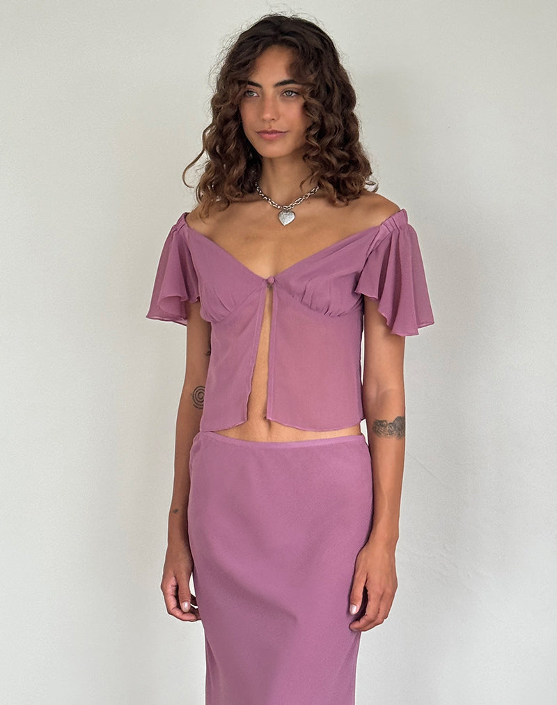 Afbeelding van Samsiar Top in Chiffon Mauve