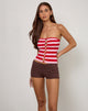 Afbeelding van Sarella Bandeau Top in Rood en Roze Streep