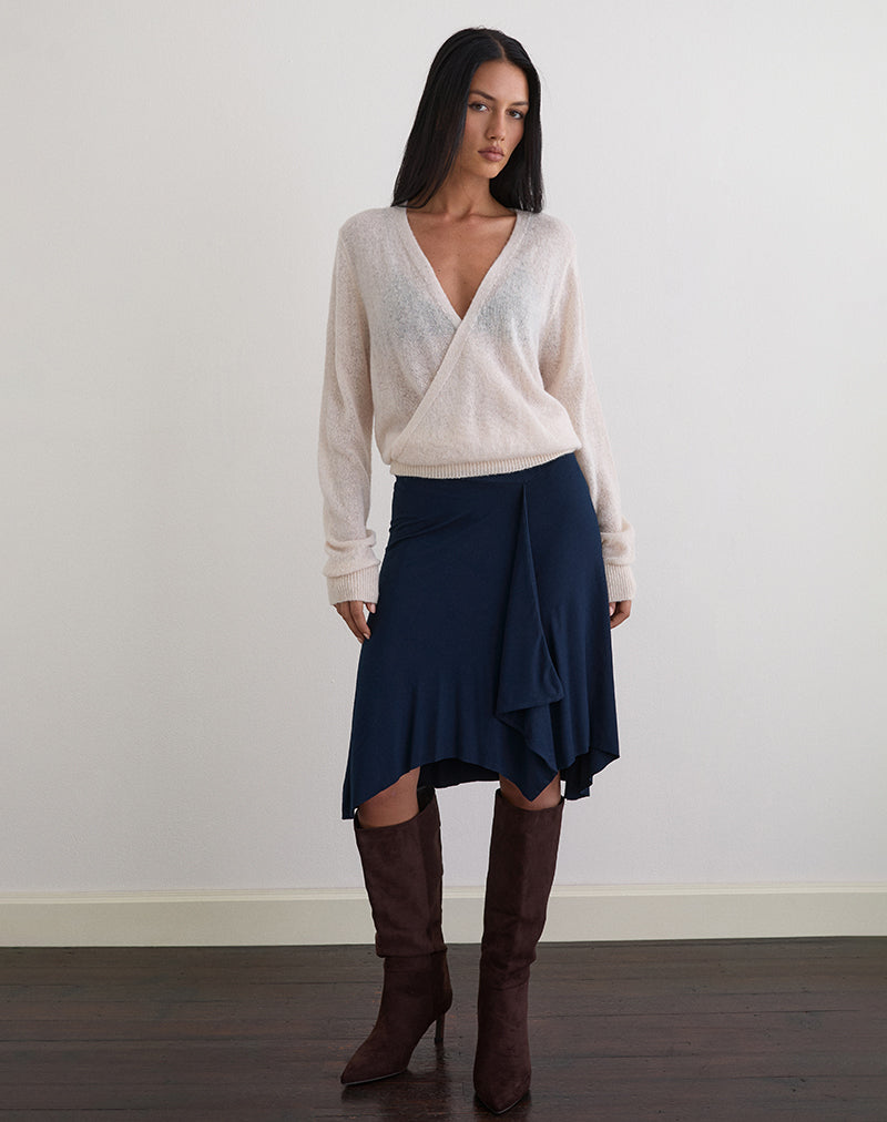 Esmeray Midi rok in marine