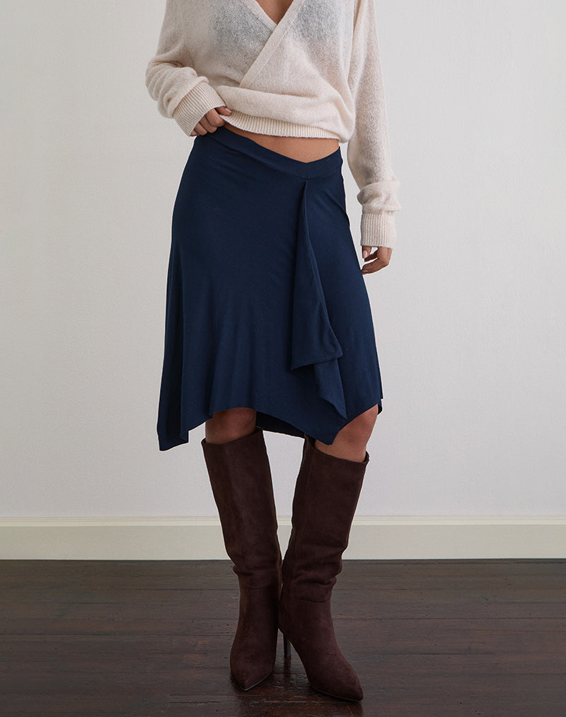 Esmeray Midi rok in marine