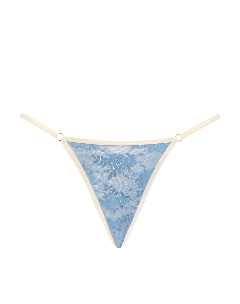 Afbeelding van Sarua String in Blauw Mesh met Ivoren Binding