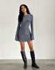 Afbeelding van Sarweni Mini jurk met lange mouwen in Midnight Shimmer