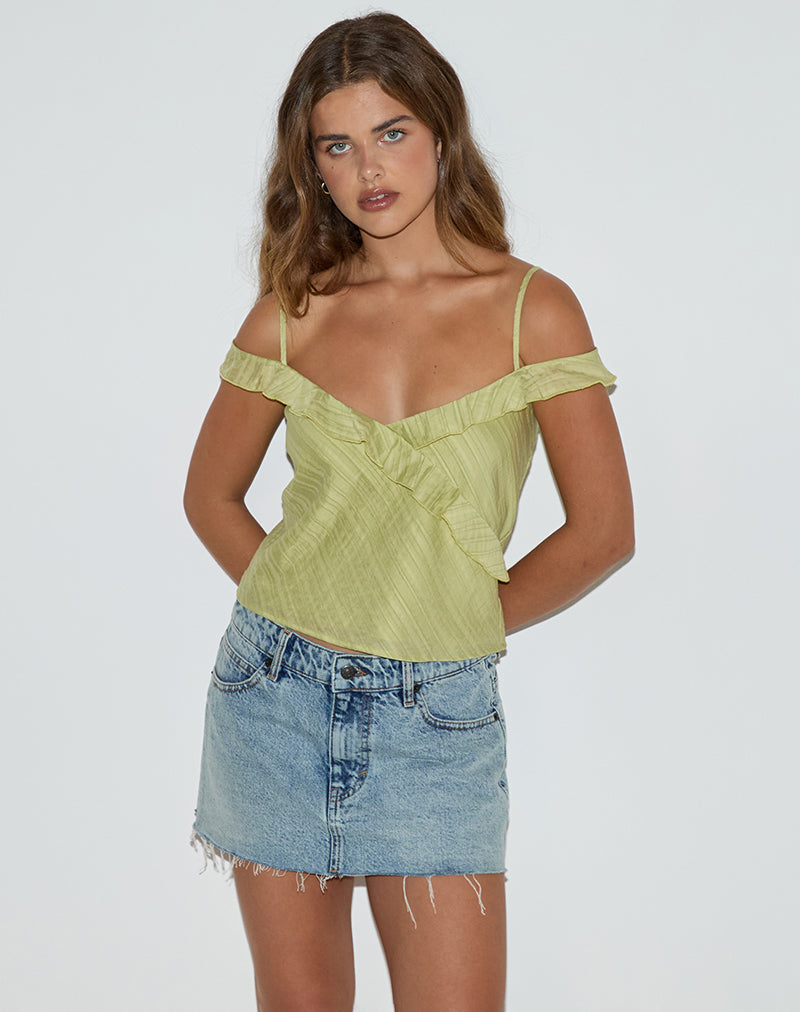 Afbeelding van Savira Top in Chiffon Stripe Groen