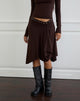Afbeelding van Emera Midi rok met studs in Bittere Chocolade